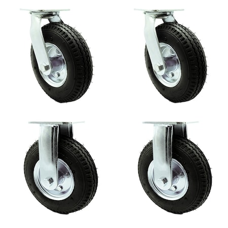 Service Caster 4436M1 FG4436M10000 Rubbermaid Platform Truck Replacement Caster Kit, 4PK RUB-SCC-100S280-PNB-2-R280-2